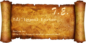 Tölgyesi Eszter névjegykártya